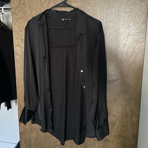 Zara Black Silk Top NEVER WORN